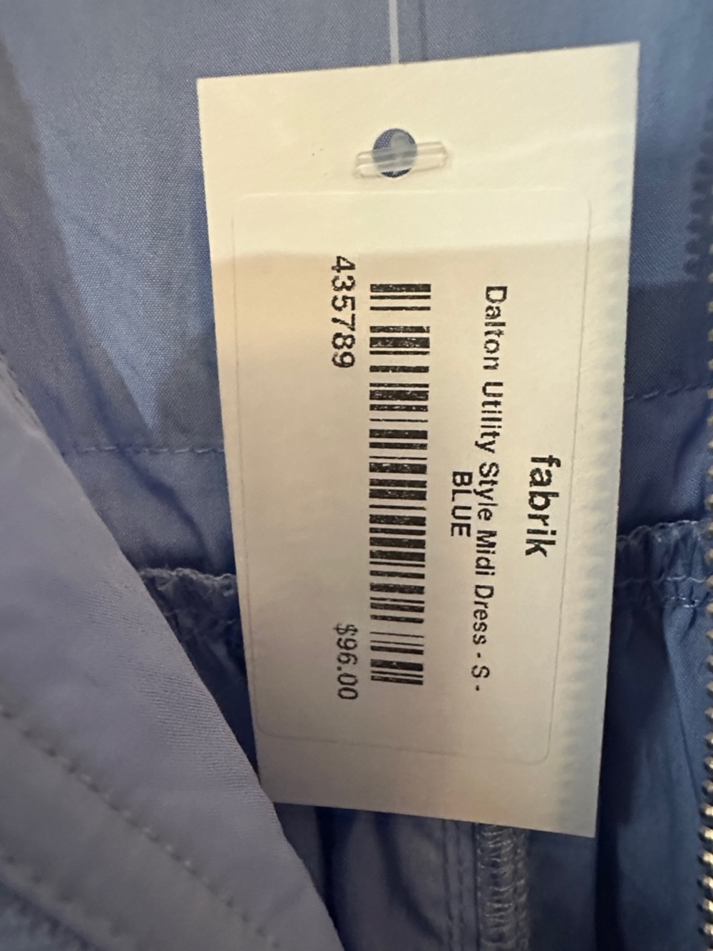 NEW fab'rik Free Fall Dalton Utility Light Lavender Sleeveless Midi Dress Small - Picture 15 of 16